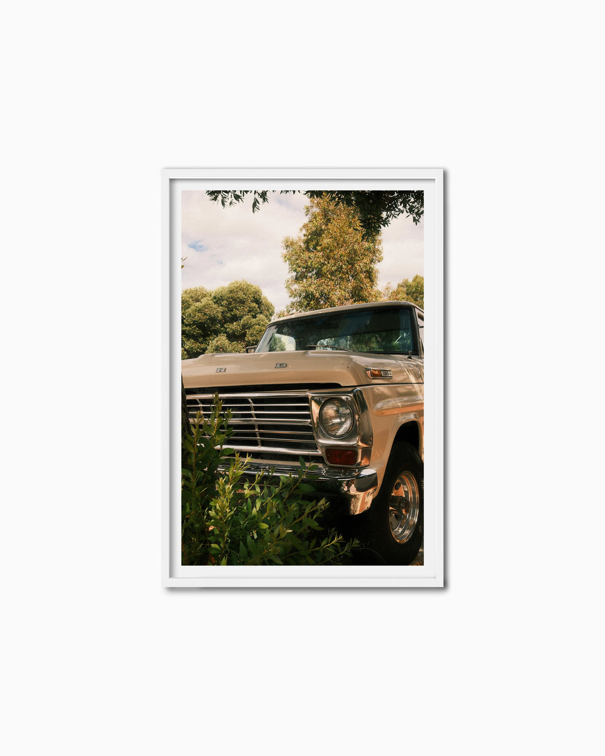 120x80cm , White , With mount