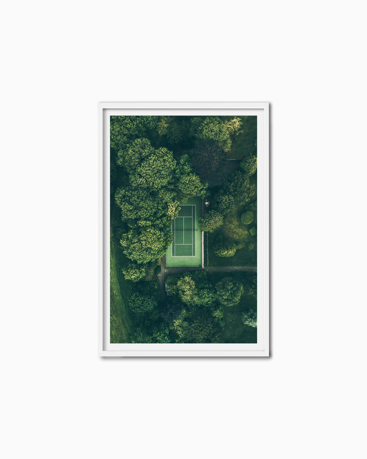 120x80cm , White , With mount
