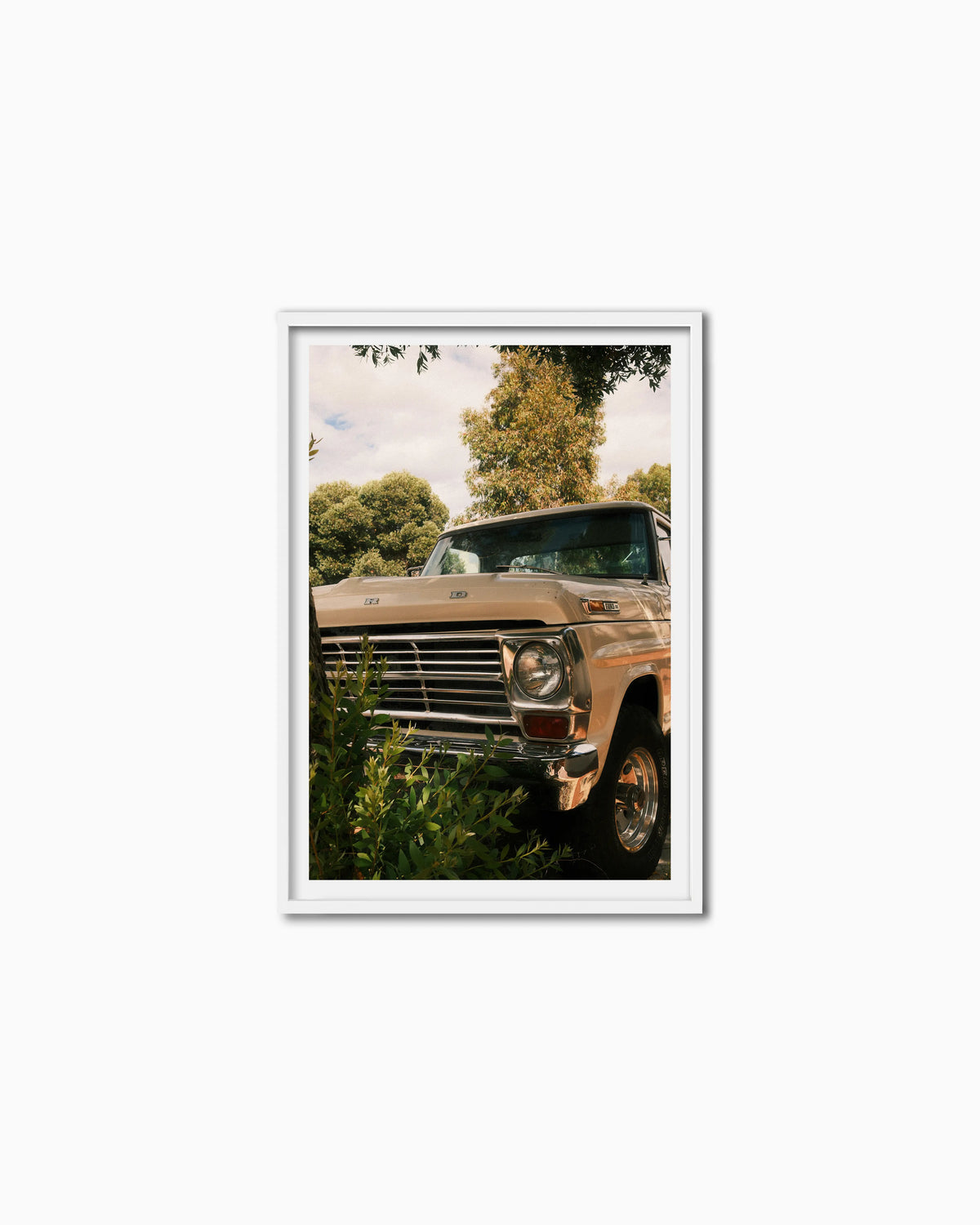 100x70cm , White , With mount