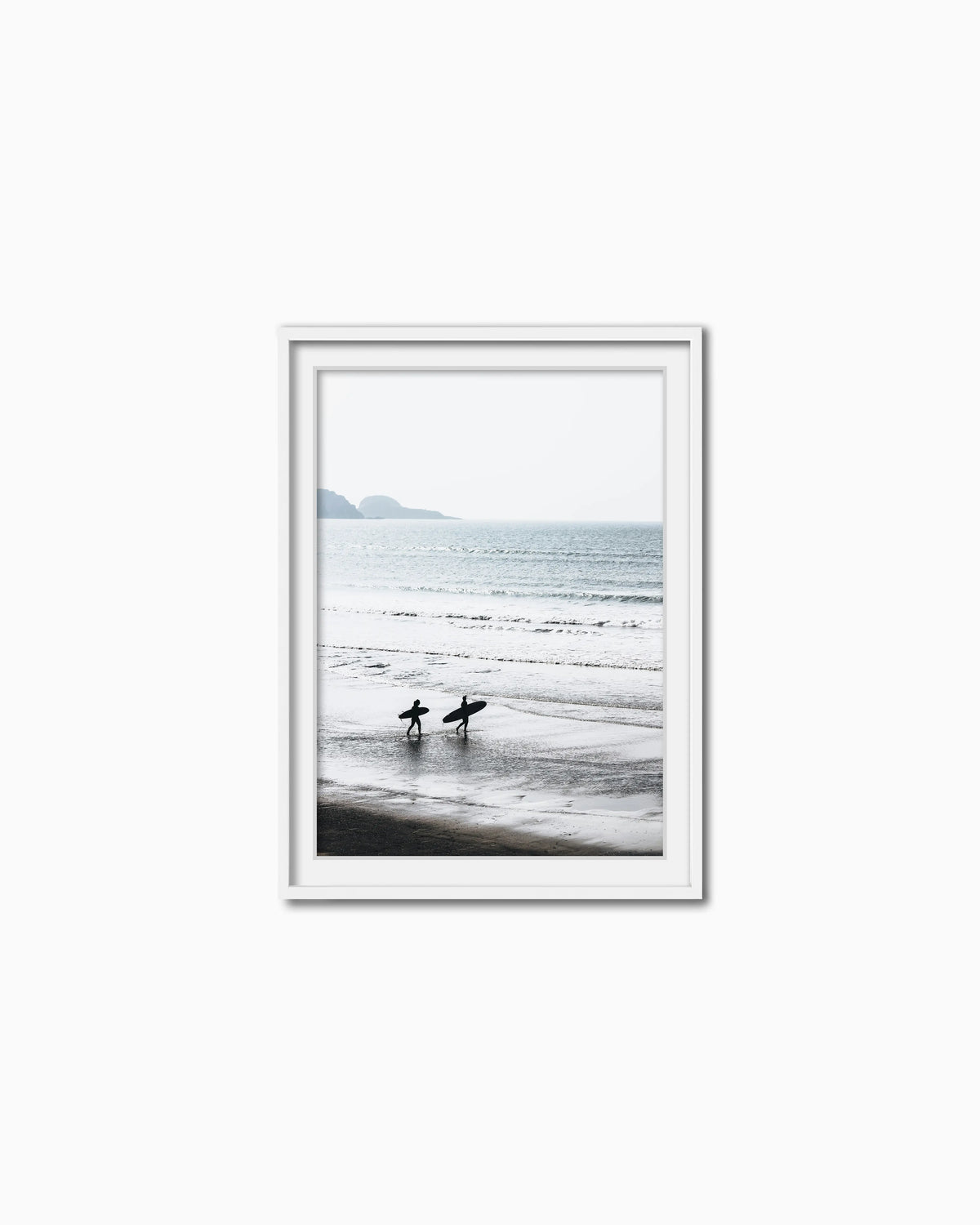 70x50cm , White , With mount